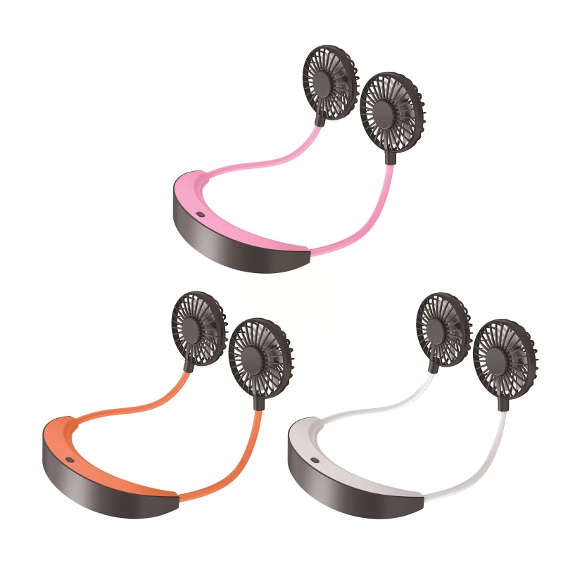 

Small USB Cooling Fan Portable Hanging Neck Cooling Fan Strong Airflow Easy Use