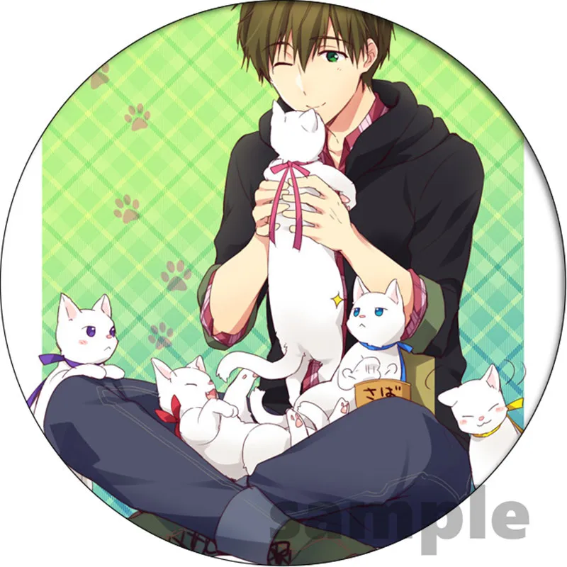 Аниме Free!Iwatobi значок косплея брошь Тачибана Макото значки на булавке для одежды