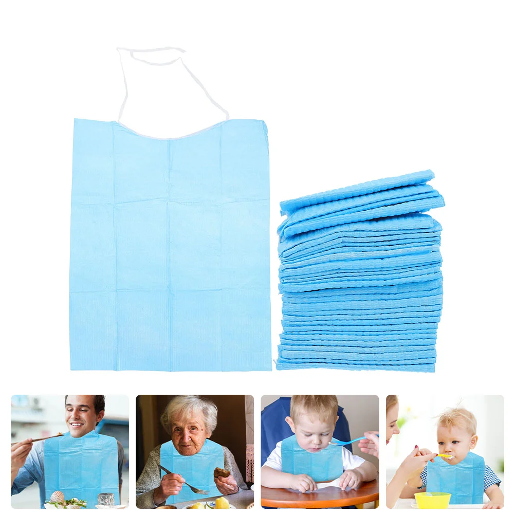 

Disposable Bib Elders Bibs Aprons Convenient Skin-friendly Bids Kitchen Tools Drooling Eating Lunch The Aged Dining