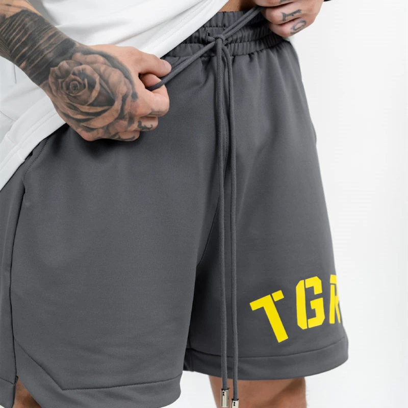 Шорты мужские для фитнеса и бодибилдинга брендовые дышащие быстросохнущие