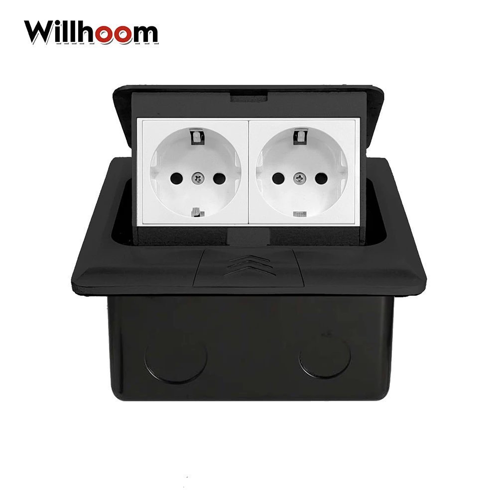 Стандарт европейского стандарта всплывающая напольная розетка металлическая