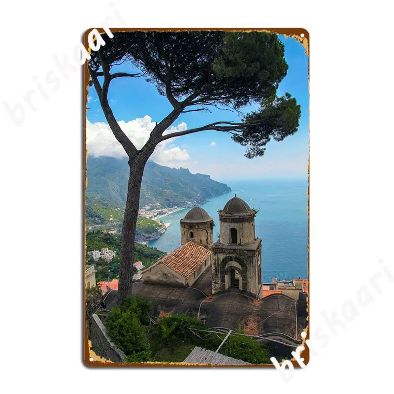 

Amalfi Italy Poster Metal Plaque Cave Pub Wall Cave Designing Plaques Tin Sign Posters