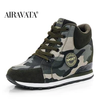winter autumn ladies camouflage printed canvas half tube breathable increased casual sports walking shoes