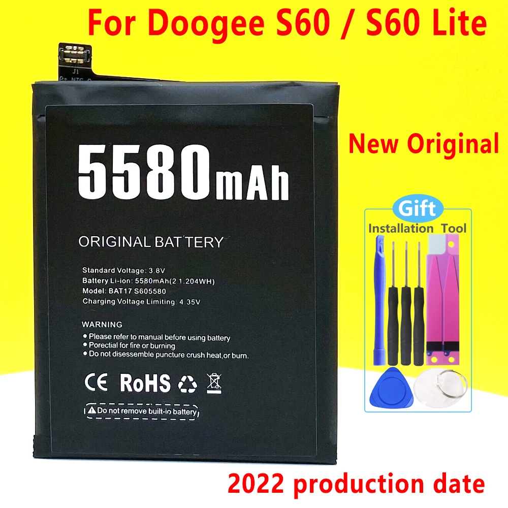 

5580mAh Battery For DOOGEE S60 S60 Lite BAT17M15580 BAT17S605580 Phone In Stock High Quality Battery+Tracking Code