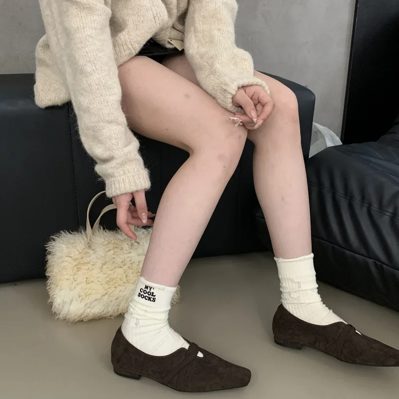 Осень-зима женская обувь на плоской подошве в стиле ретро модная без шнуровки с