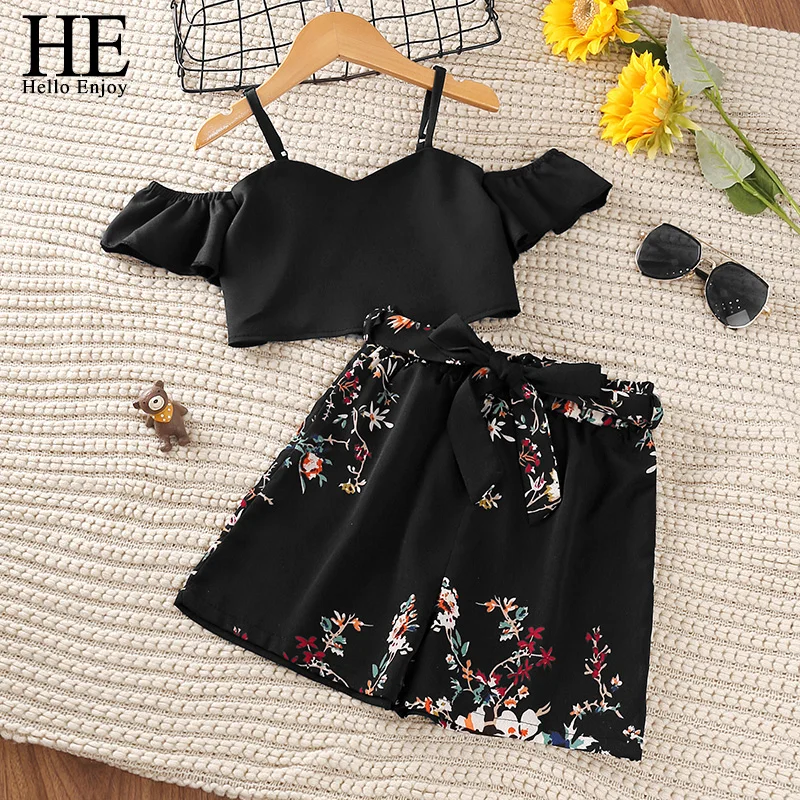 HE Hello Enjoy/Одежда для девочек 2022 г. Новый летний детский топ в горошек с