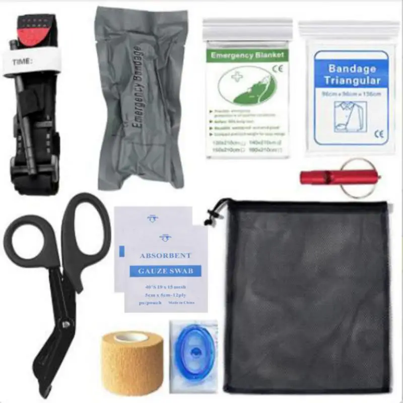 

Survival First Aid Kit Molle Outdoor Gear Emergency Kits Trauma Bag For Camping Hunting Disaster Adventures Survival Kit