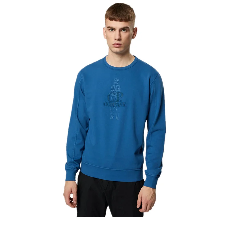 

Spring and autumn couple embroidery 100% cotton top quality new terry fabric Pullover Sweatshirt 2023