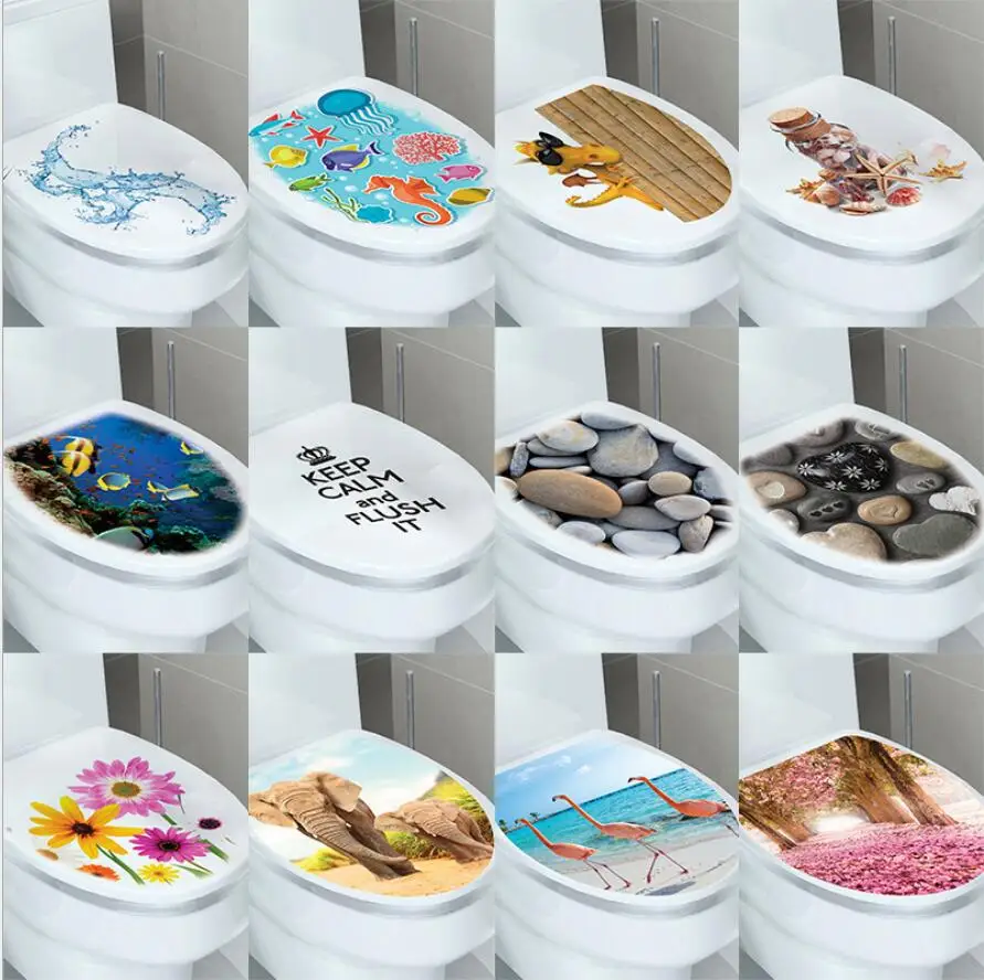 

Wall Sticker European and American Three-dimensional Toilet Decoration Stickers Bedroom Bathroom Painting Decor