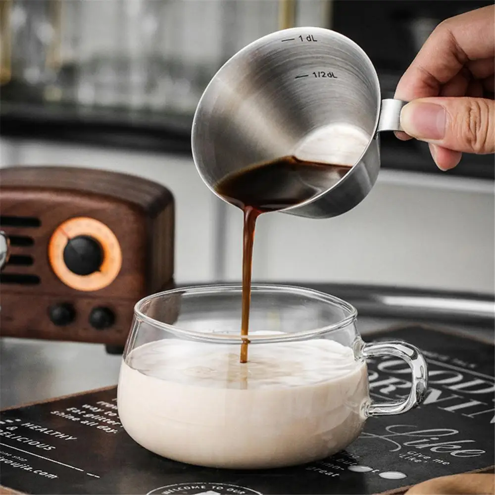 

Creative Small Extraction Cup Stainless Steel Ounce Cup With Scale 90ml Measuring Cup Wholesale Espresso Machine 2023 Hot