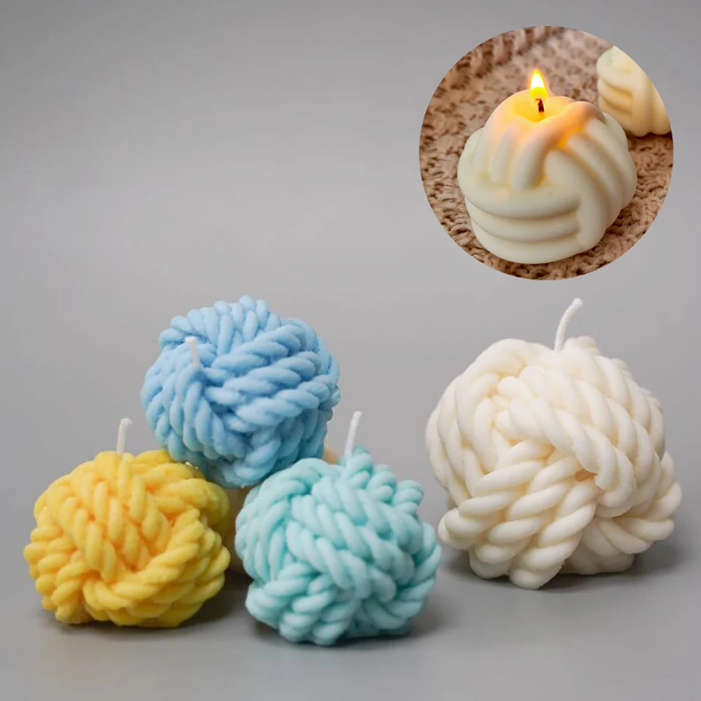 

DIY Wool Ball Scented Candle Silicone Molds Handmade Aromath Wax Soaps Making Supplies Home Decoration Ornament Handcraft Gift