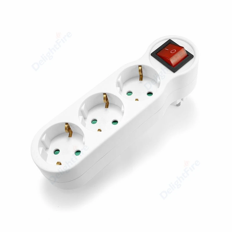 Удлинительная розетка европейского стандарта с выключателем ВКЛ./ВЫКЛ. 16 А 250 В 4 8