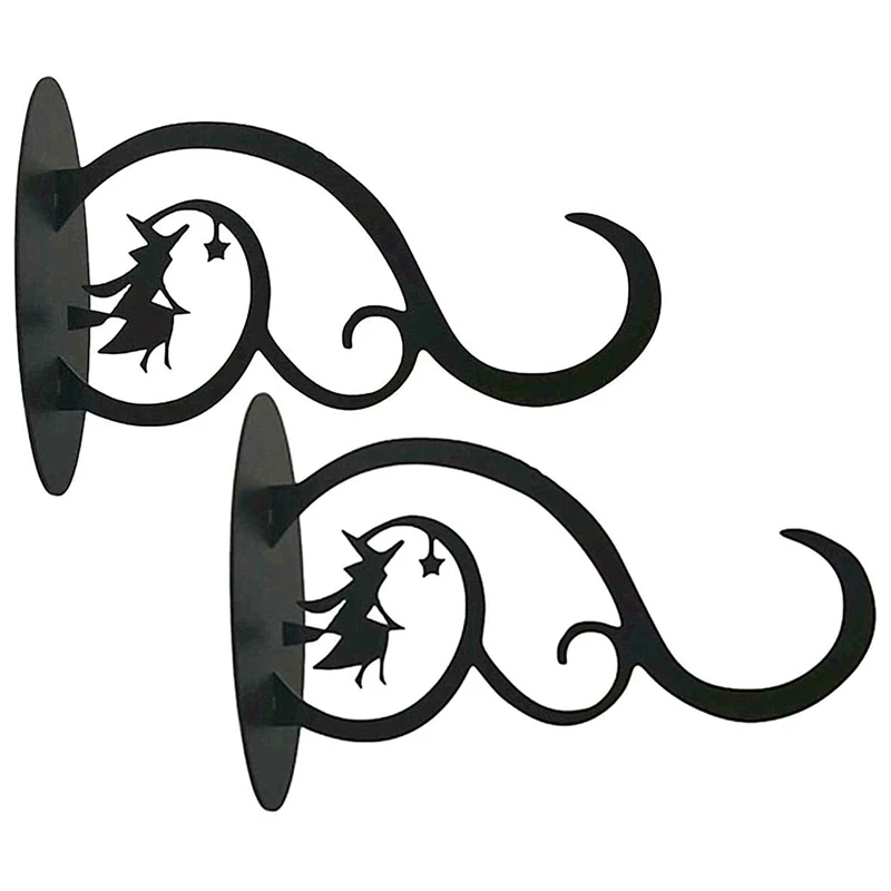 

Железная черная фотовспышка, настенная вешалка для растений, 2 шт. из 11 дюймов, металлический настенный крючок для корзин