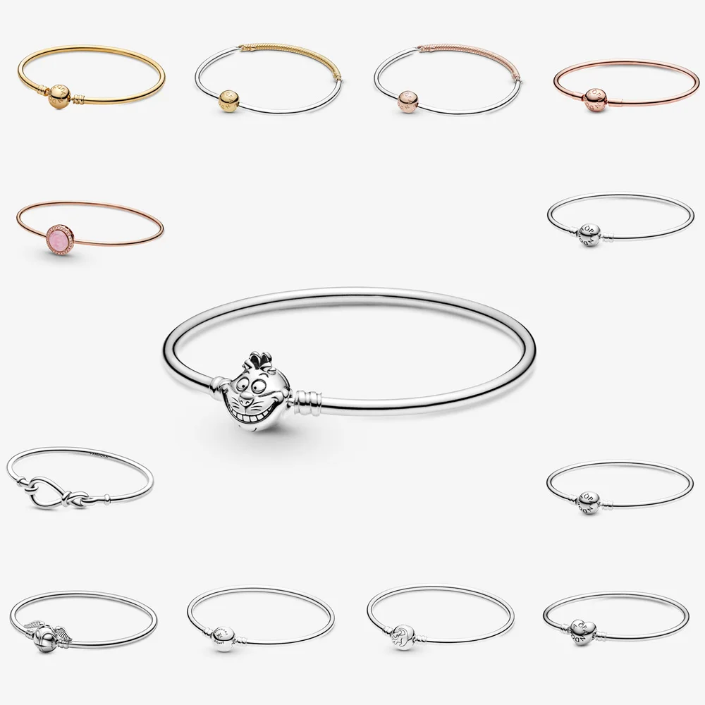 

Charm Pandoraer Silver Bracelet Original 925 Beads DIY Handmade Silver Beaded Gifts for Original Women 2022 New Fashion Jewelry