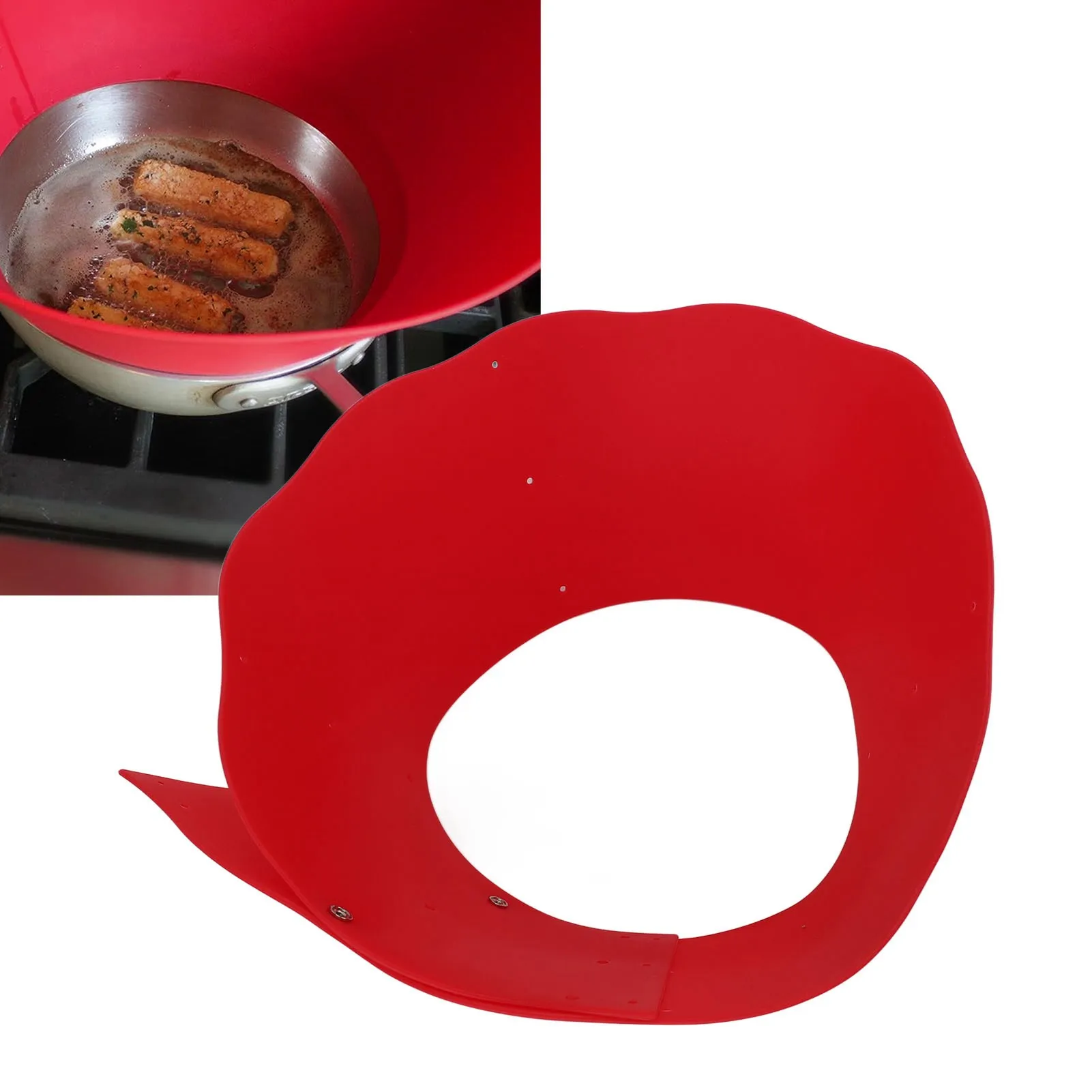 

Силиконовый защитный экран от брызг масла, красный