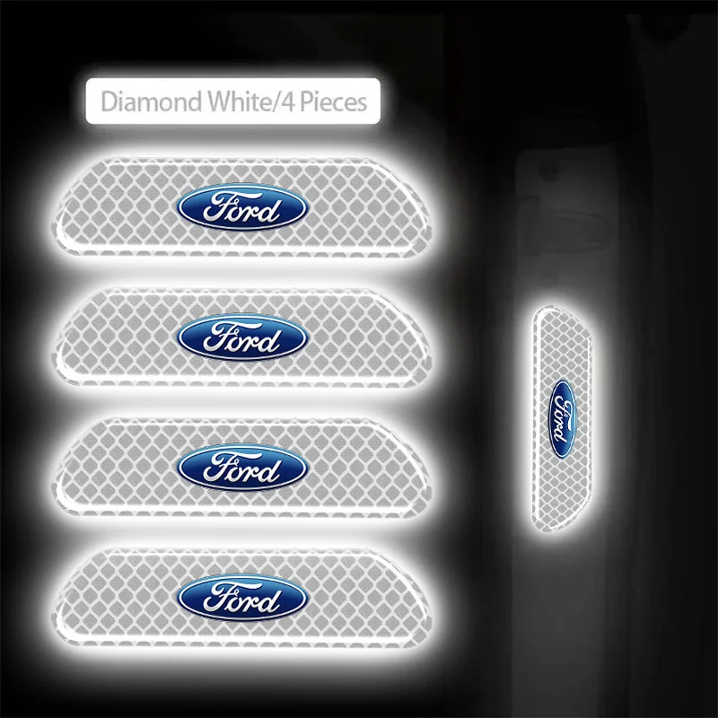 4 шт. светоотражающие полосы для дверей автомобиля предупреждающие наклейки Ford