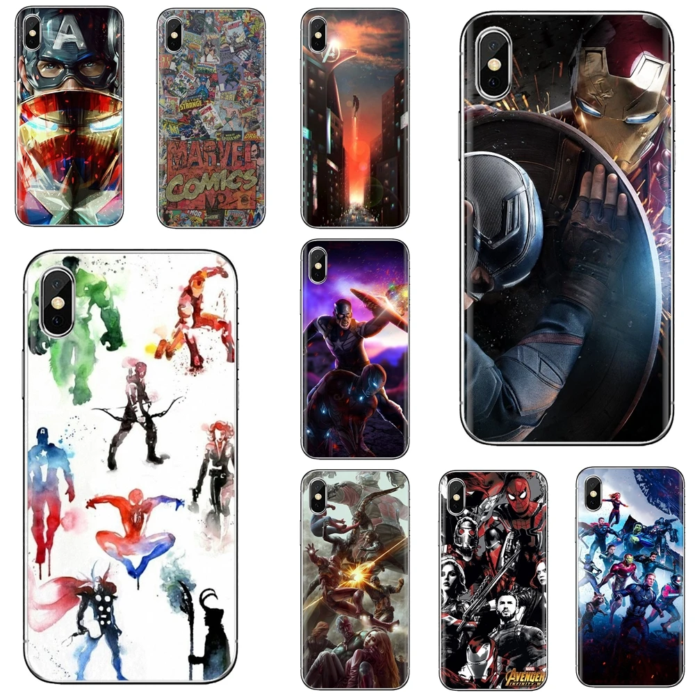 

Avenger Captain America Iron For iPhone 10 11 12 13 Mini Pro 4S 5S SE 5C 6 6S 7 8 X XR XS Plus Max 2020 Soft Cases Cover