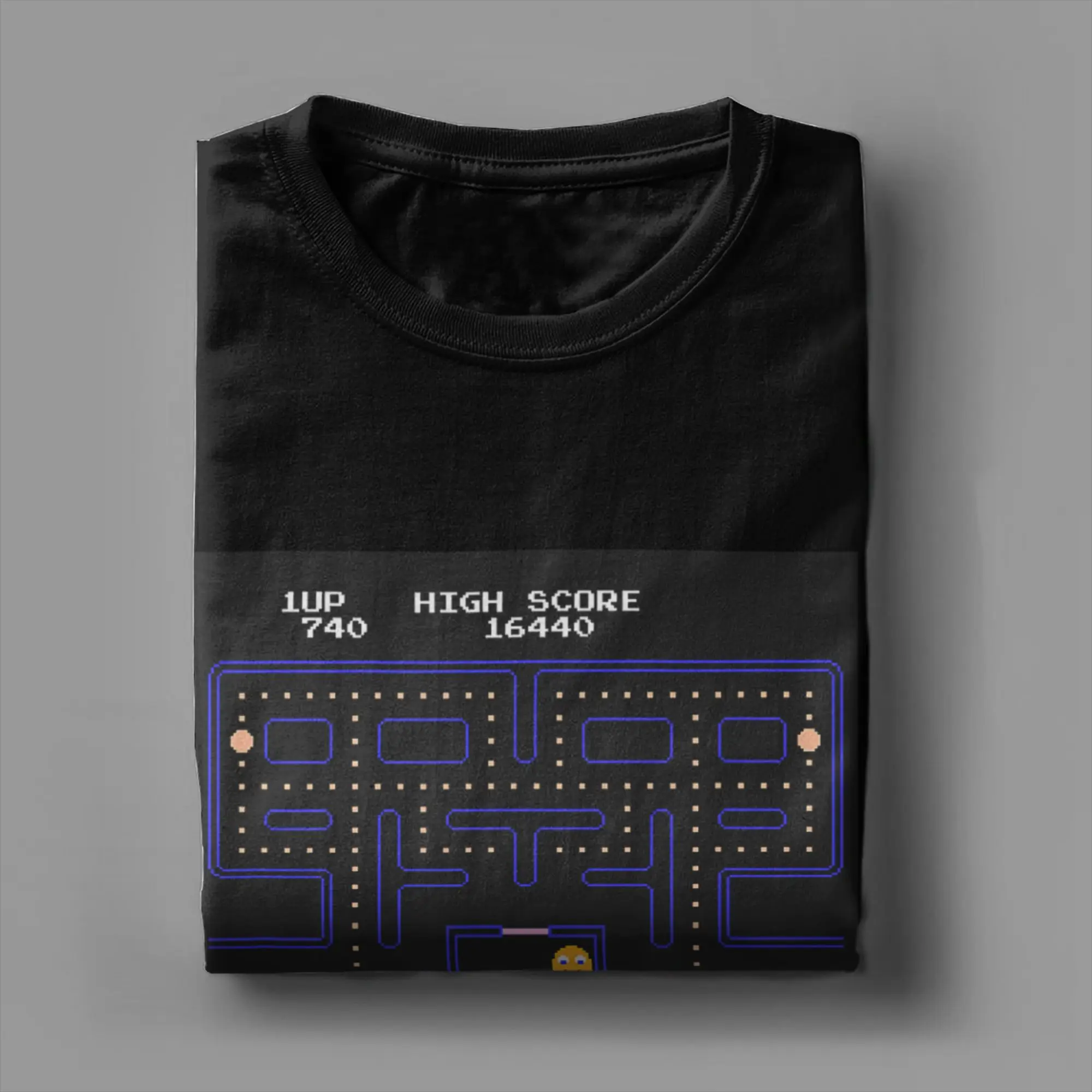 Фото Мужская футболка с изображением Pac Man, футболки в стиле Харадзюку, летняя футболка, потрясающая повседневная одежда из 100% хлопка, подарок №3