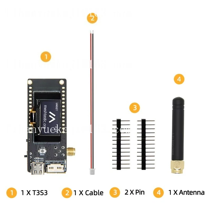 Фото Модуль беспроводной связи T3S3 V1.2 ESP32-S3 LoRa 868/915 МГц 2.4G WiFi Bluetooth с дисплеем на органических светодиодах 0.96 дюйма №4