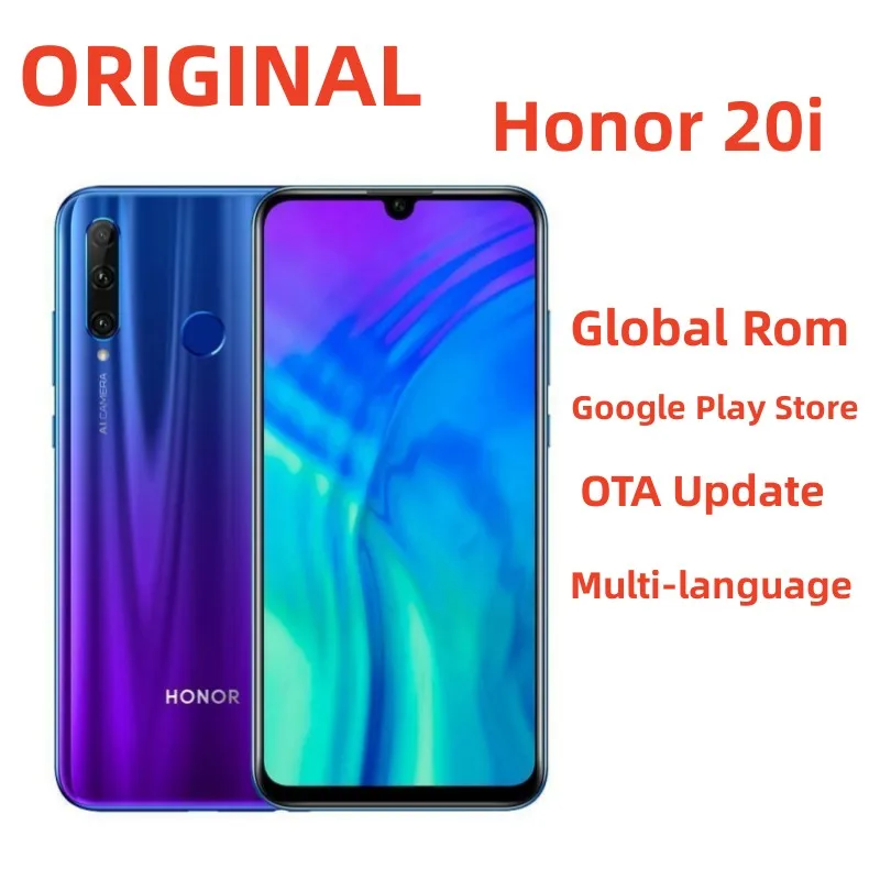

Смартфон Honor 20i глобальной прошивки, 6,21 дюйма, 3400 мАч, Hisilicon Kirin 710, камера 24 МП, сотовый телефон Google Play