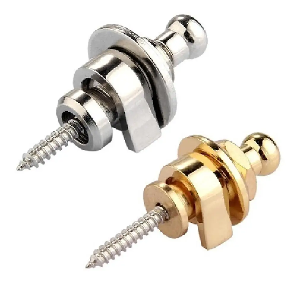 

Round Chrome Head Guitar Strap Locks Electric Guitar Bass Pins Parts Professional Strap Lock Durable Round Head for Guitar