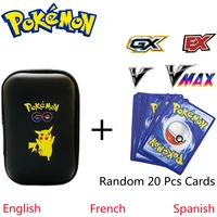 pokemon game card collection hard box pikachu game battle card can store 60 cards headset storage box childrens anime toy gift