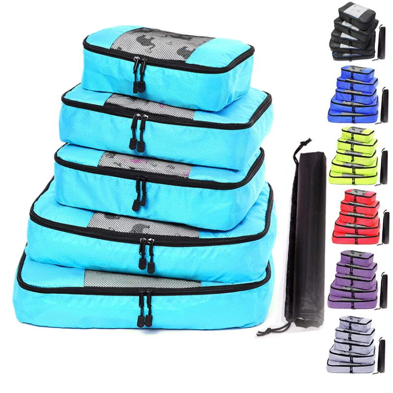 Travel Storage Bag 5-piece Luggage, Clothing Storage Bag, Clothing Shoe Bag 6-piece Set