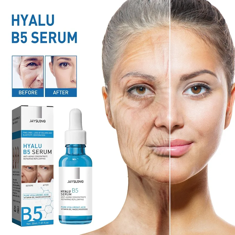 Hyaluronic Acid Vitamin B5 Serum Anti Aging Remove Wrinkle Fine Lines Firming Face Moisturizing Shrink Pores Whitening Skin Care