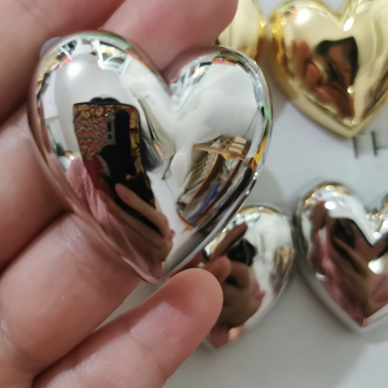 Brass Chunky 5CM Big Size Heart Hoop Earrings Women Jewelry Punk Party T Show Gown Runway Korean Japan INS