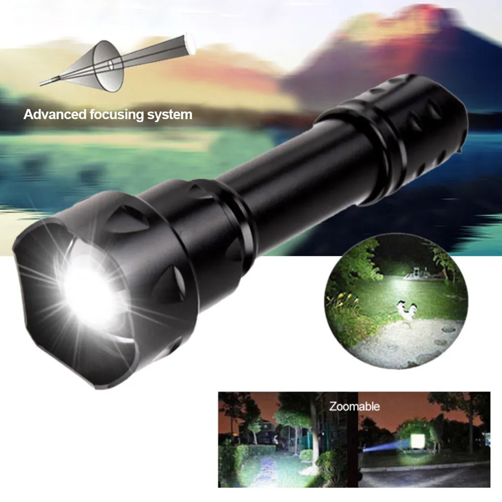

Flashlight Lamp Outdoor Waterproof Torch Lights Rechargeable FocusWhite
