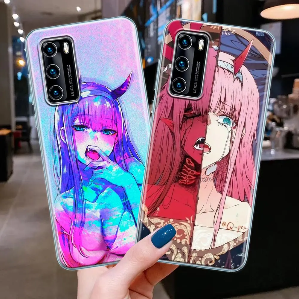 

Phone Case for Huawei P20 P30 P40 Plus Lite 4G P50 Pro P Smart Z 2019 Soft Silicone Cover Zero Two Darling in the FranXX Anime