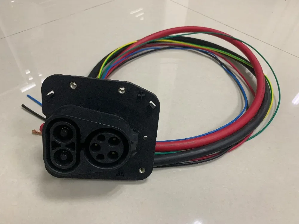 Фото Duosida iec 62196-3 125A 75 кВт DC COMBO1 CCS1 розетка для быстрой зарядки ev с сертификацией CE для электромобиля №5