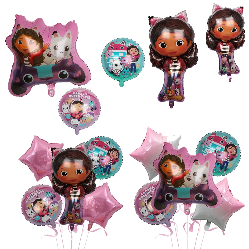 Габи кукольный домик тематический день рождения воздушный шар украшения розовые