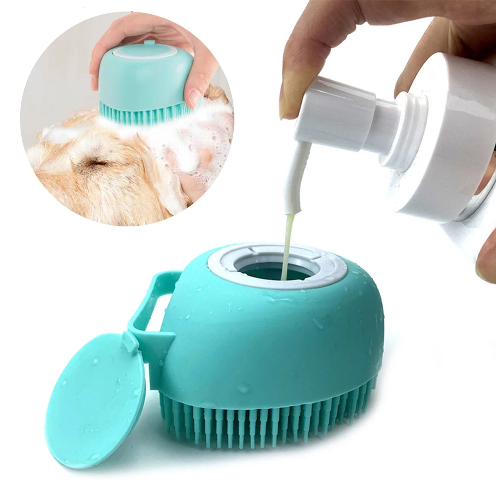 

Pet Bathroom Products Puppy Big Dog Cat Bath Massage Gloves Brush Soft Safety Silicone Pets Shower Brush Dogs Cat Cleaning Tools