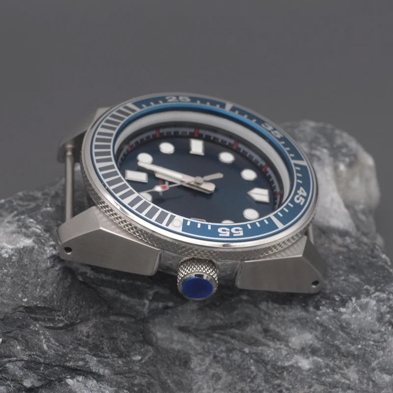 Samurai Black Design NH35 Movement C3 Luminous Stainless Steel Case Mechanical Watches Men's Watch Cases Sapphire Glass