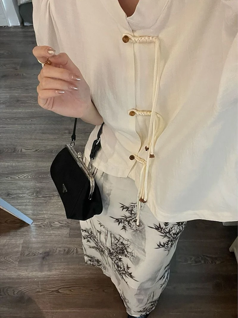 Юбка-миди в китайском стиле