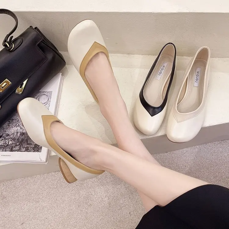 

Туфли женские базовые, повседневные кроссовки, квадратный носок, с открытым носком, новая классическая обувь, Мокасины, разные цвета, 2022