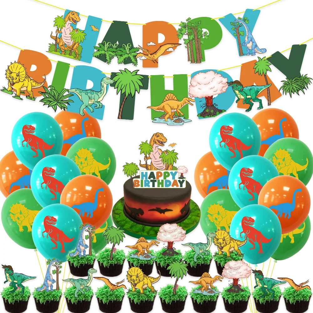 

Dinosaur Balloons Set Jungle Safari Boy Birthday Ballon Roar Balon One 1st Birthday Dino Baloon Happy Birthday Decor Kids Boys