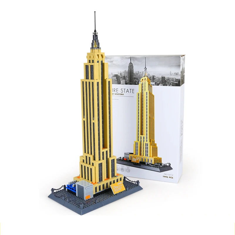 5212 Нью-Йорк популярный Landmark Empire State набор строительных блоков креативный Streetview ABS