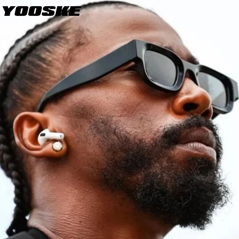 

YOOSKE винтажные Квадратные Солнцезащитные очки в стиле панк, мужские Модные маленькие очки в оправе, женские брендовые дизайнерские трендовы...