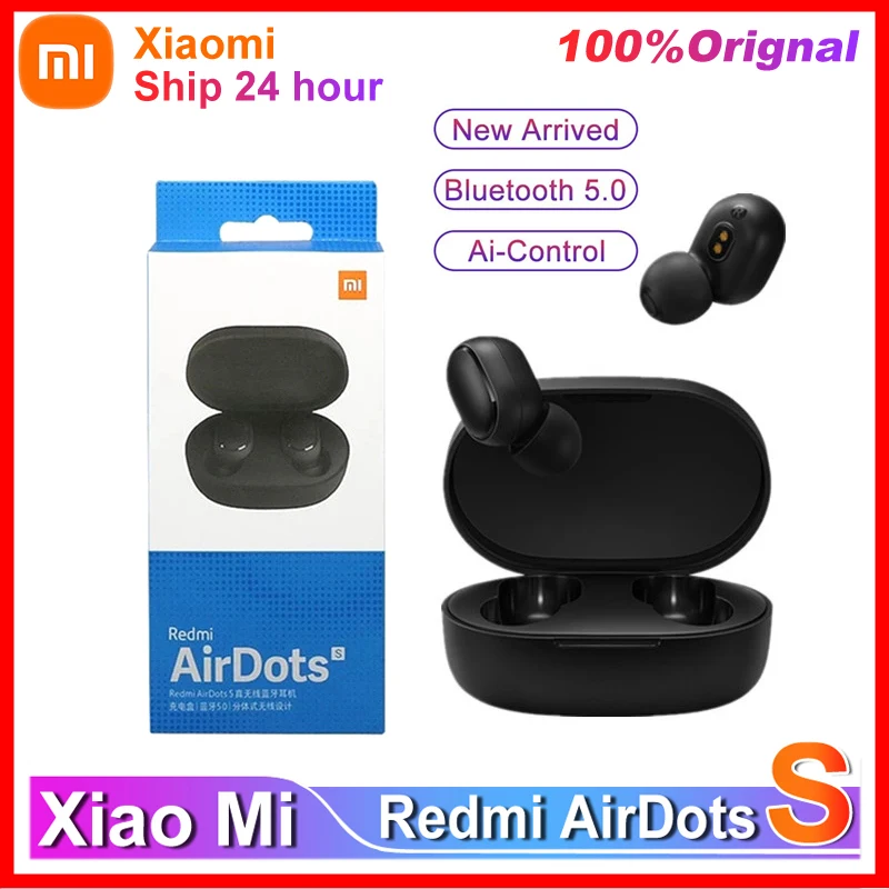 

New Original Xiaomi Redmi AirDots S TWS Bluetooth 5.0 Noise Reduction With Mic AI Control True Wireless Fone Airdots 2 S Headset