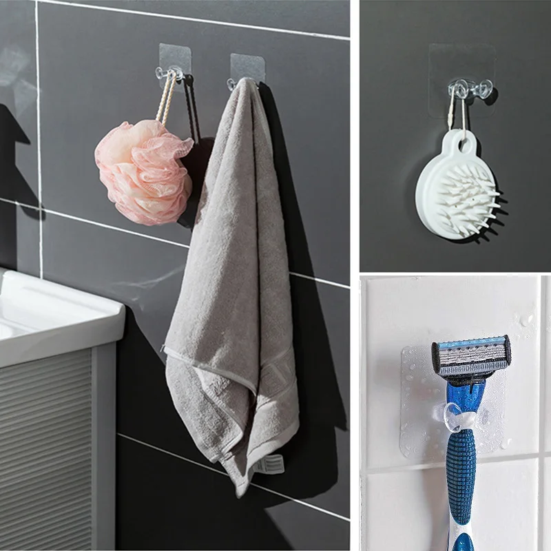 Самоклеящийся настенный крючок без следов вилка питания перфорации