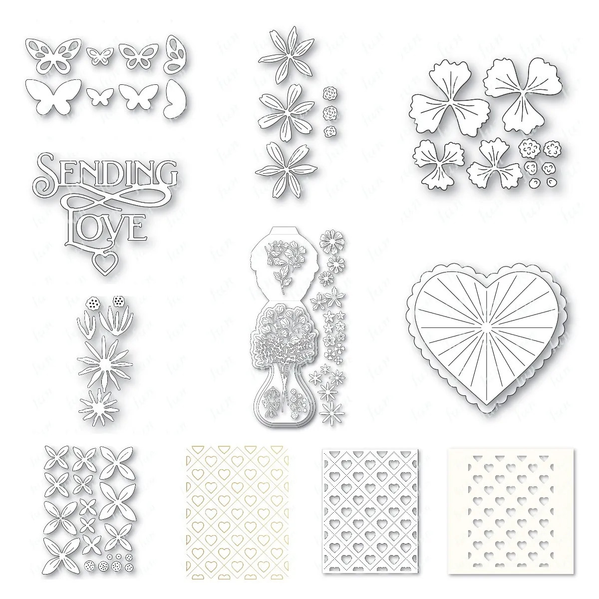 

2023 New for Valentine's Day Pop Up Floral Vase Flowers Dies Stencils and Hot Foil Plates Sets Diy Card Scrapbooking Decoration