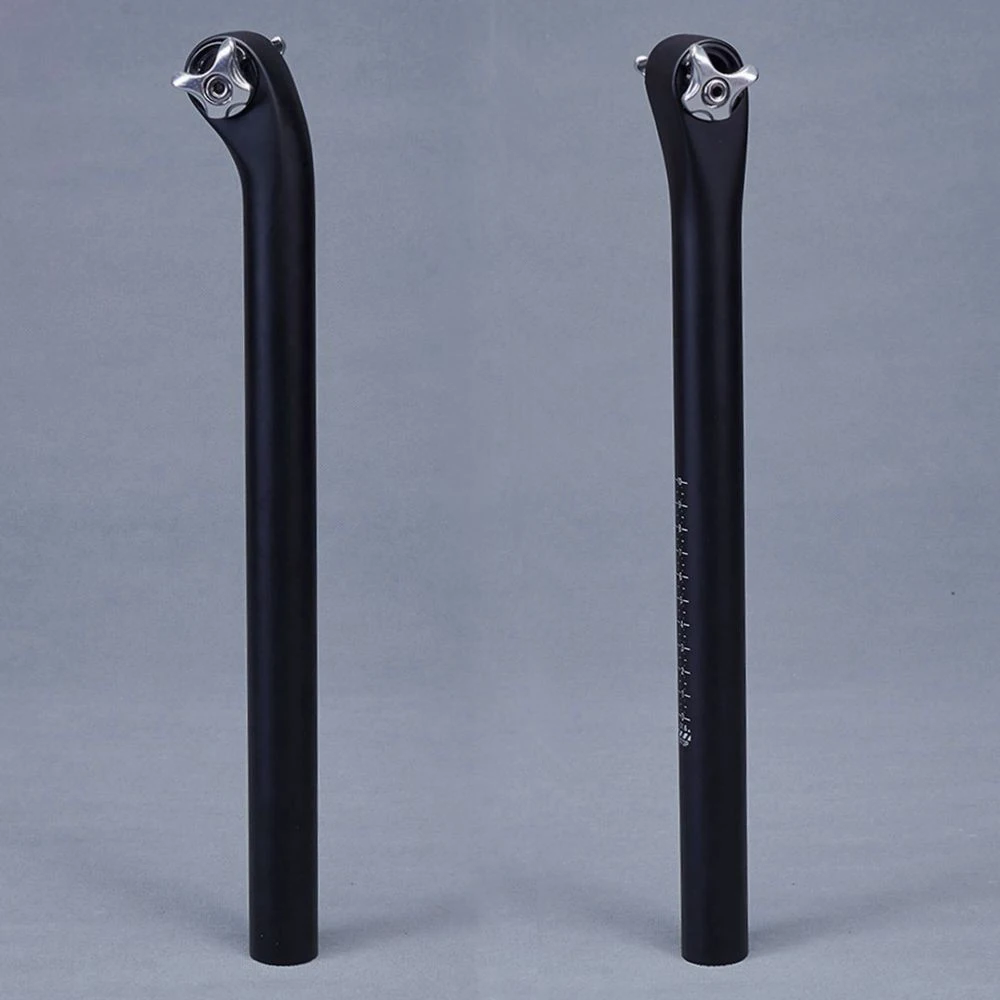 

Black Matt Carbon Fibre SeatPost Bike Seat Tube Bicycle Parts Angle 5 / 20 Degree 27.2 / 30.8 / 31.6mm For Round Rail
