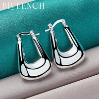 blueench 925 sterling silver u shape simple earrings for women party hipster trend fashion jewelry