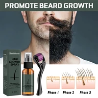 30ml men beard growth roller set anti hair loss beard oil spray nourishing enhancer beard essence microneedle roller product