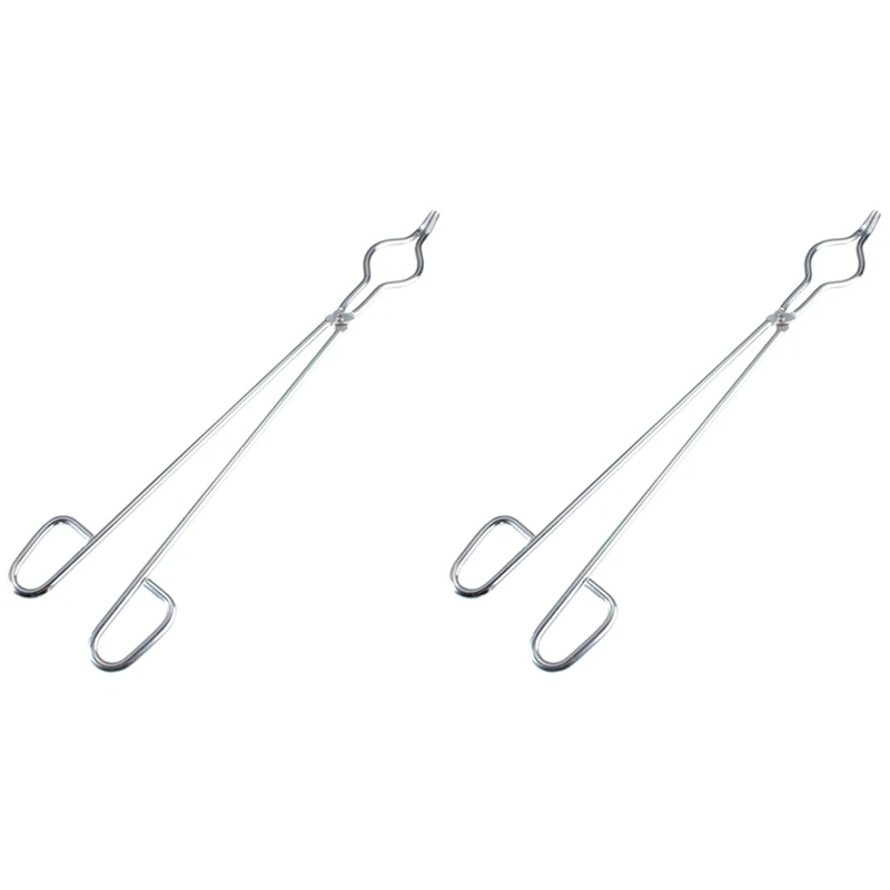 

2Pcs 45Cm Stainless Steel Crucible Tong Clamp Graphite Melting Furnace Pliers Holder