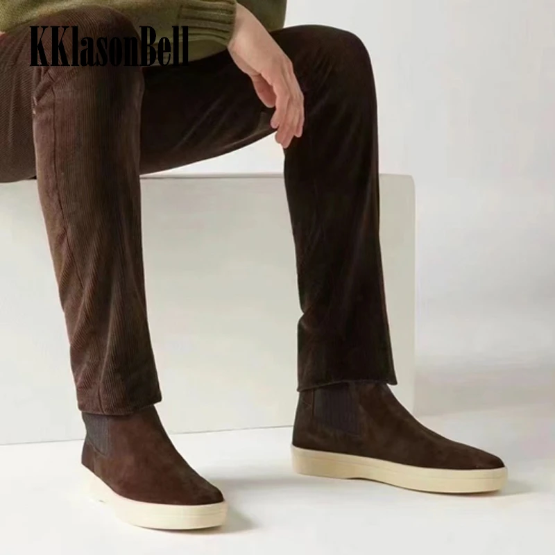 Мужские ботинки челси KKlasonBell 11 18 шерстяные удобные сохраняющие тепло ботильоны