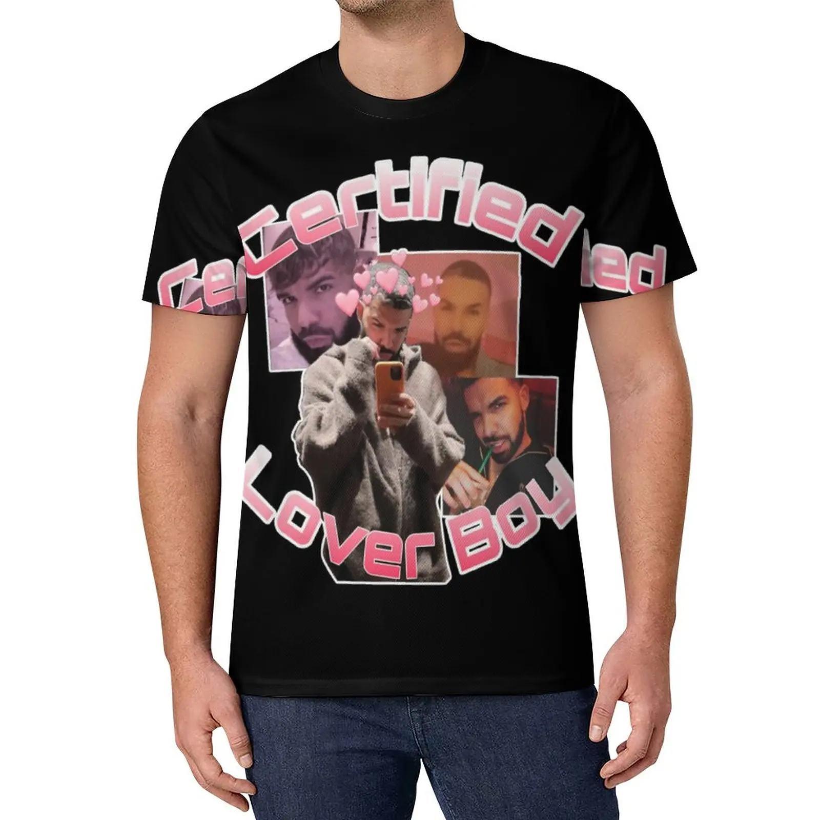 

Clb Drake Retro Funny Art T-Shirt Singer Rap Famous Lover Boy Hippie T Shirts Man Funny Tee Shirt Premium Short Sleeves Tops