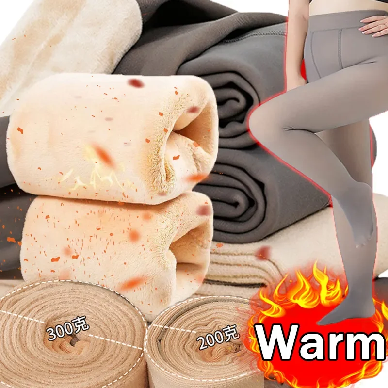 

Tights Panty Pantyhose Tights Elastic Long Fake Translucent Slimming Thermal Fleece Winter Ladies Women's Warmer Stockings
